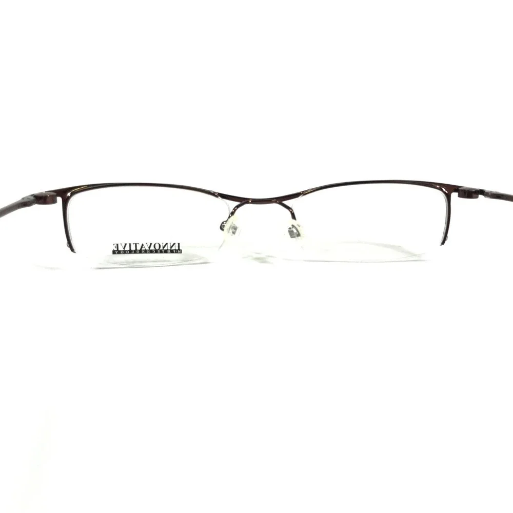 Innovative M/F Eyeglasses Frames IMF 417 S.BRN Brown Rectangular 48-18-140